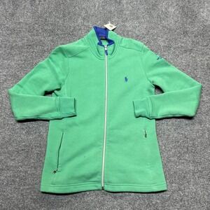 Polo Ralph Lauren Polo Golf Jacket Womens Small Green Fleece Full Zip Broadmoor